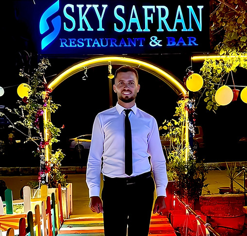 Table full of delicious food at Sky Safran